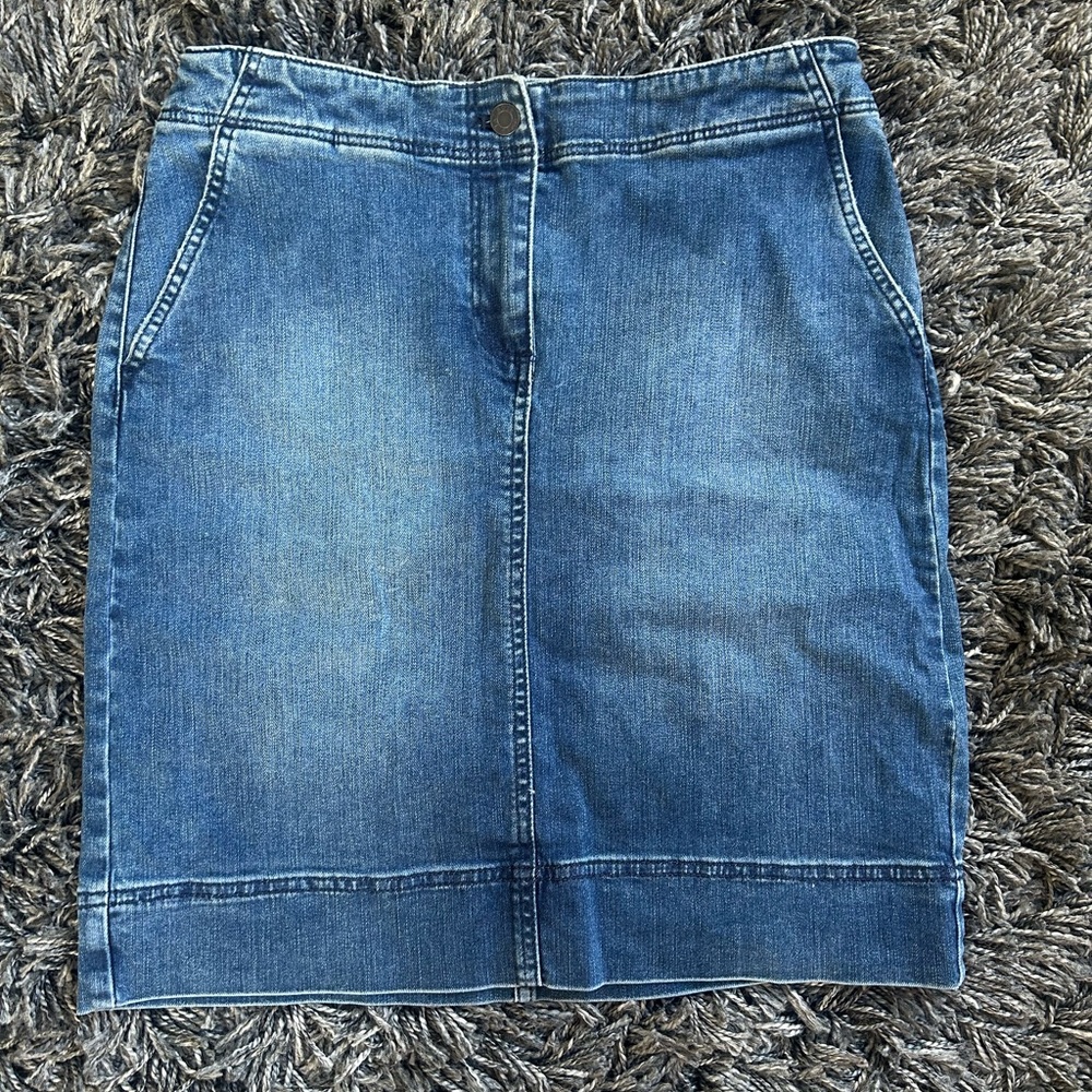 denim midi skirt from talbots